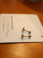 Starburst heart surgical steel 316L stud piercing (1pc)