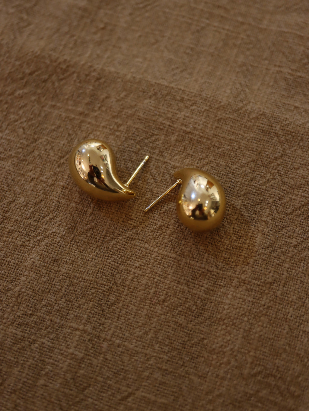 Waterdrop brass earrings