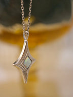 Rhombus Starlet brass necklace
