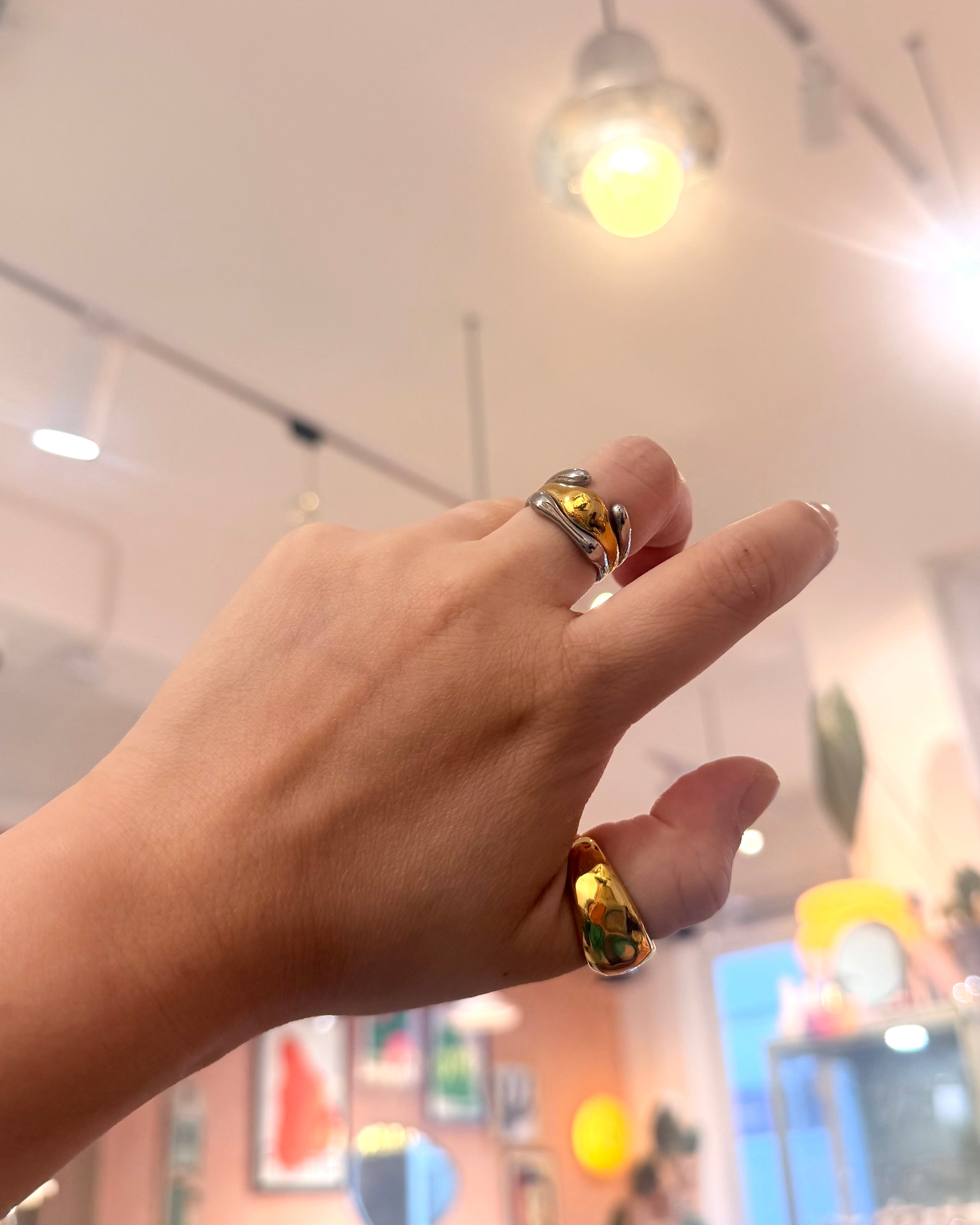 Mix tone stainless steel ring