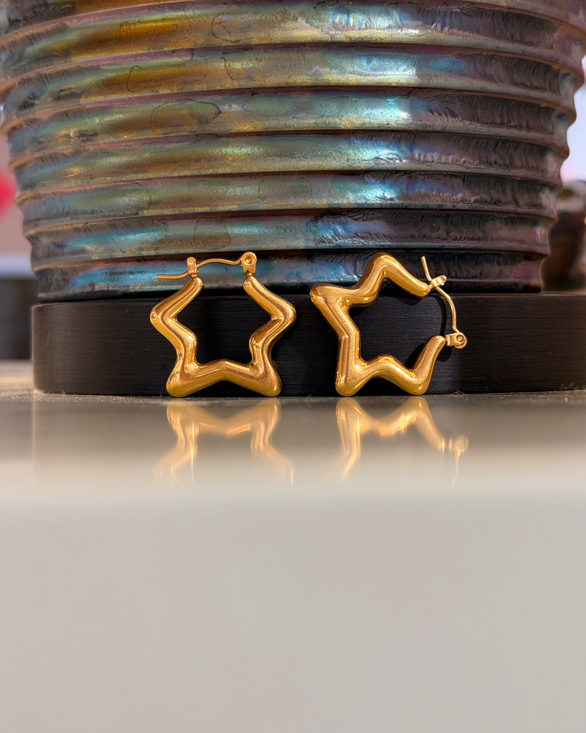 Nova Zig Hoop Stainless Steel Earrings