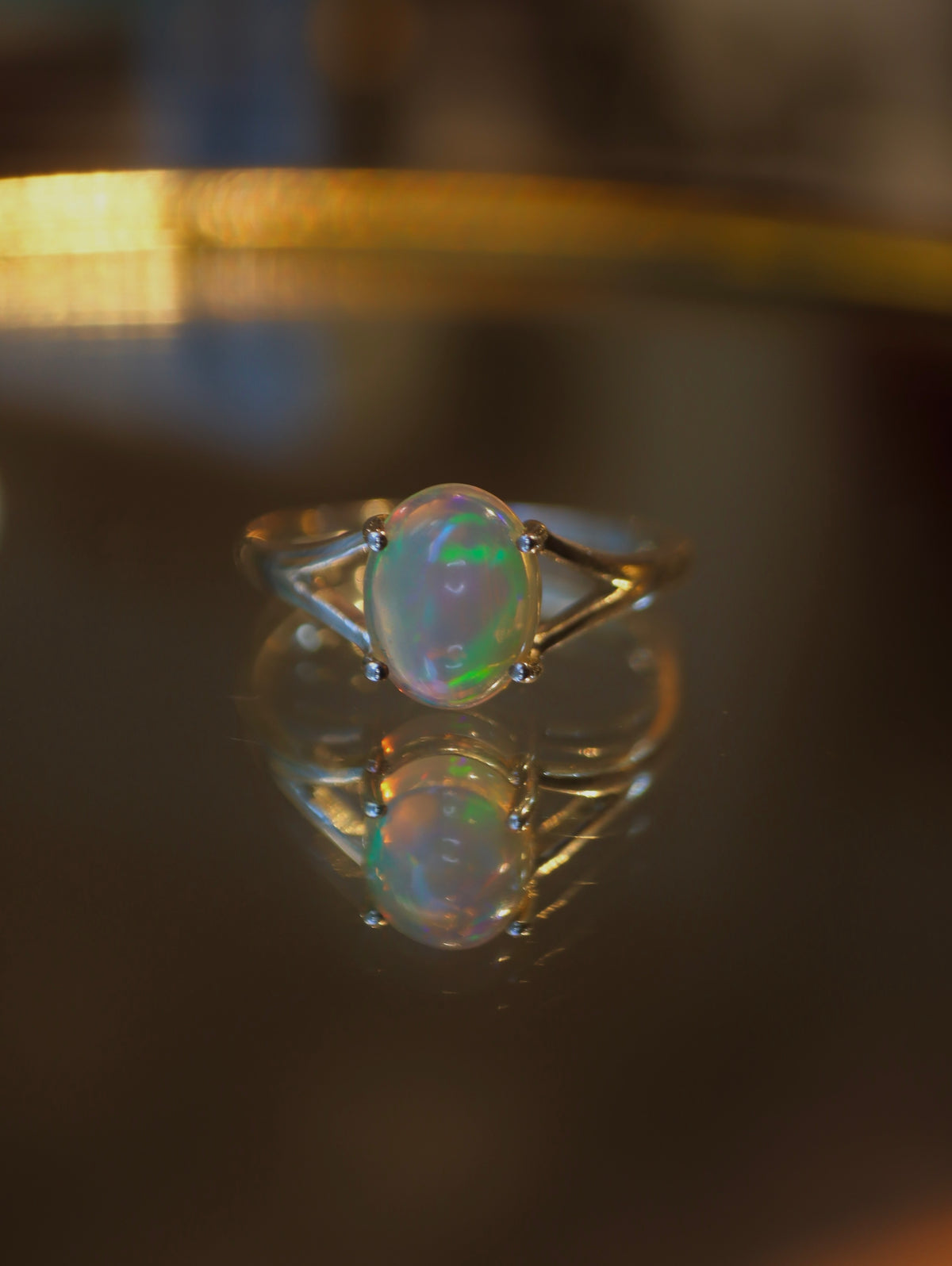 Ethiopian Opal 925 silver ring