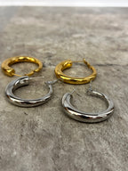Stainless steel hoop earrings