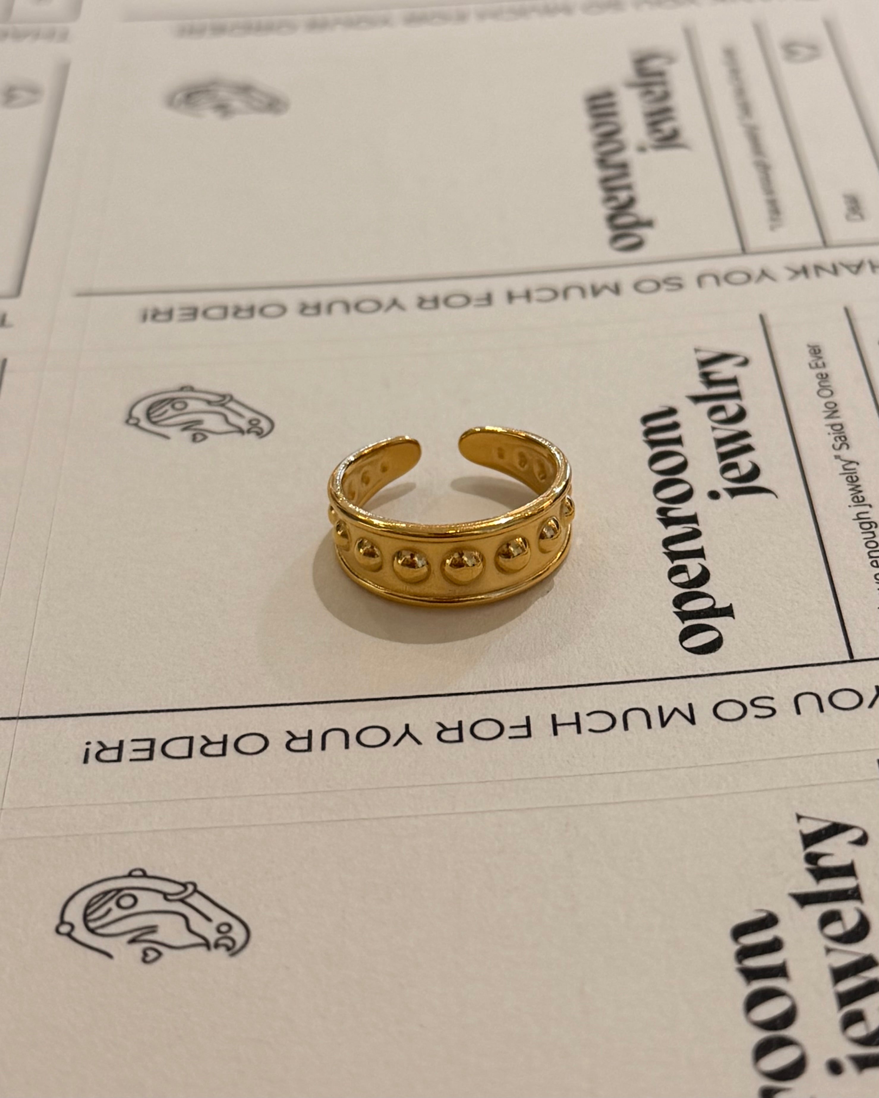 Bead open size stainless steel ring