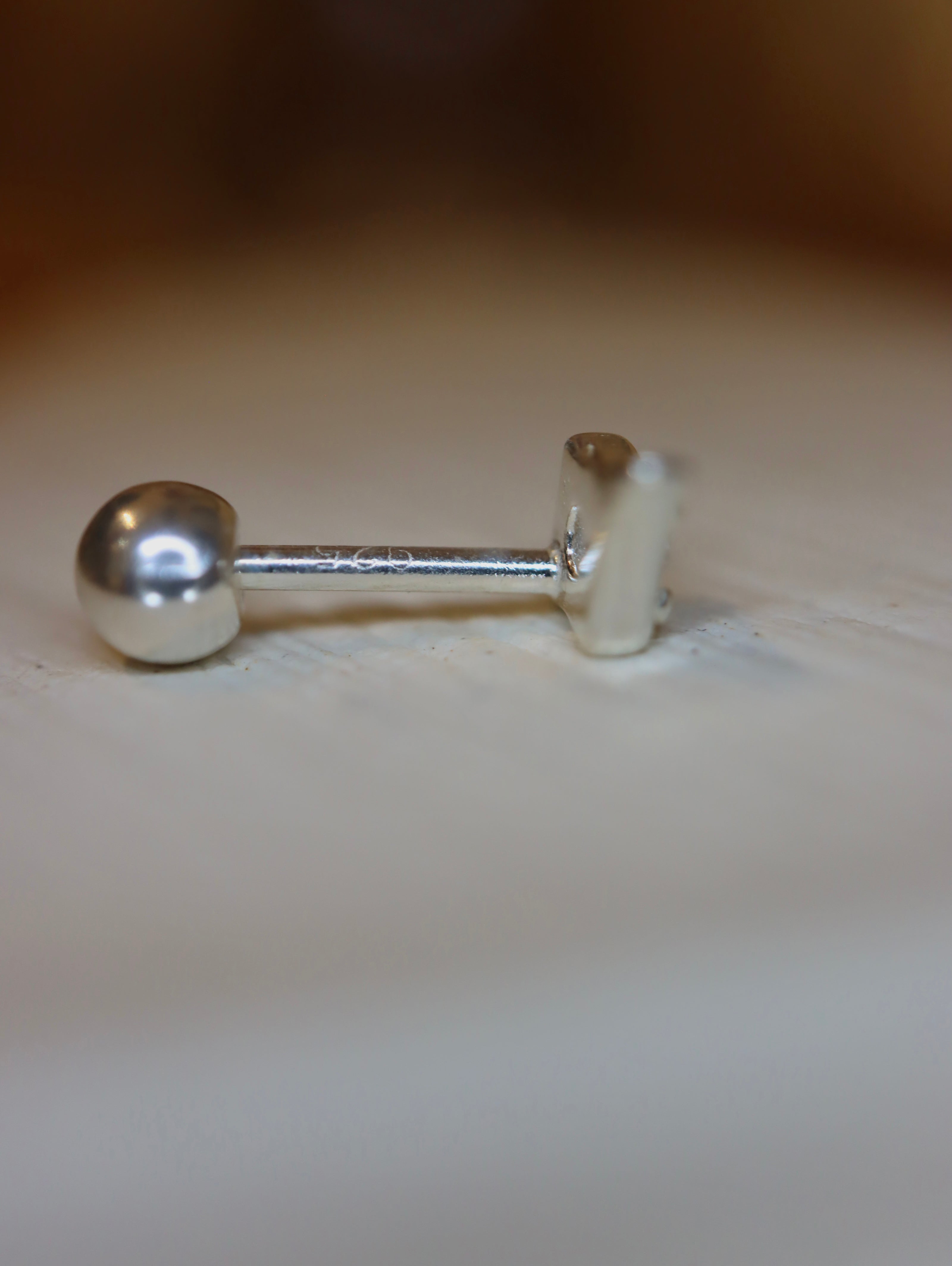 Rhombus Star Stud 925 Silver Earring piercing (1pc)