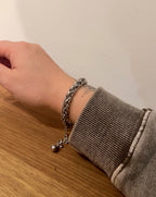 Chunky stainless steel bracelet