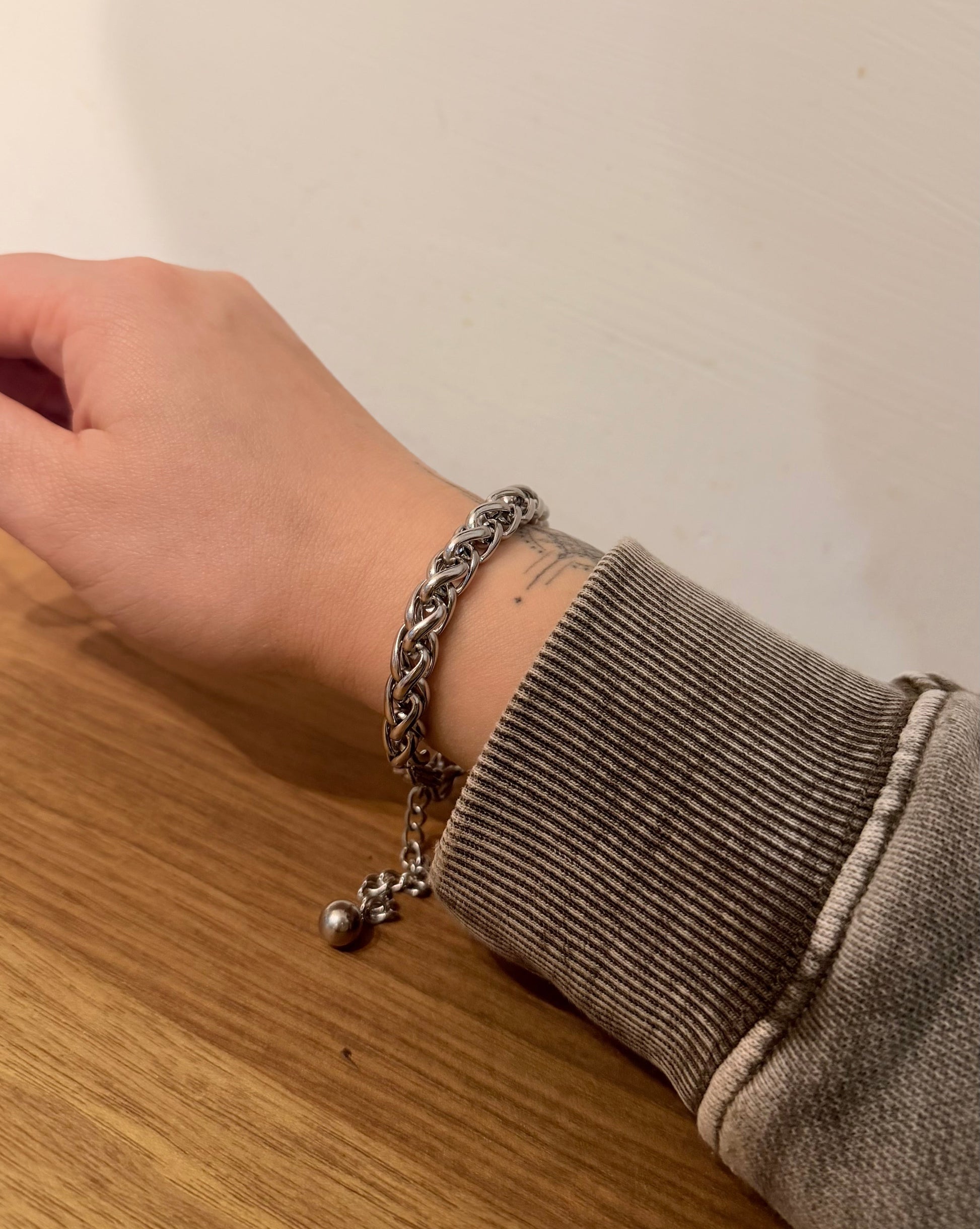 Chunky stainless steel bracelet