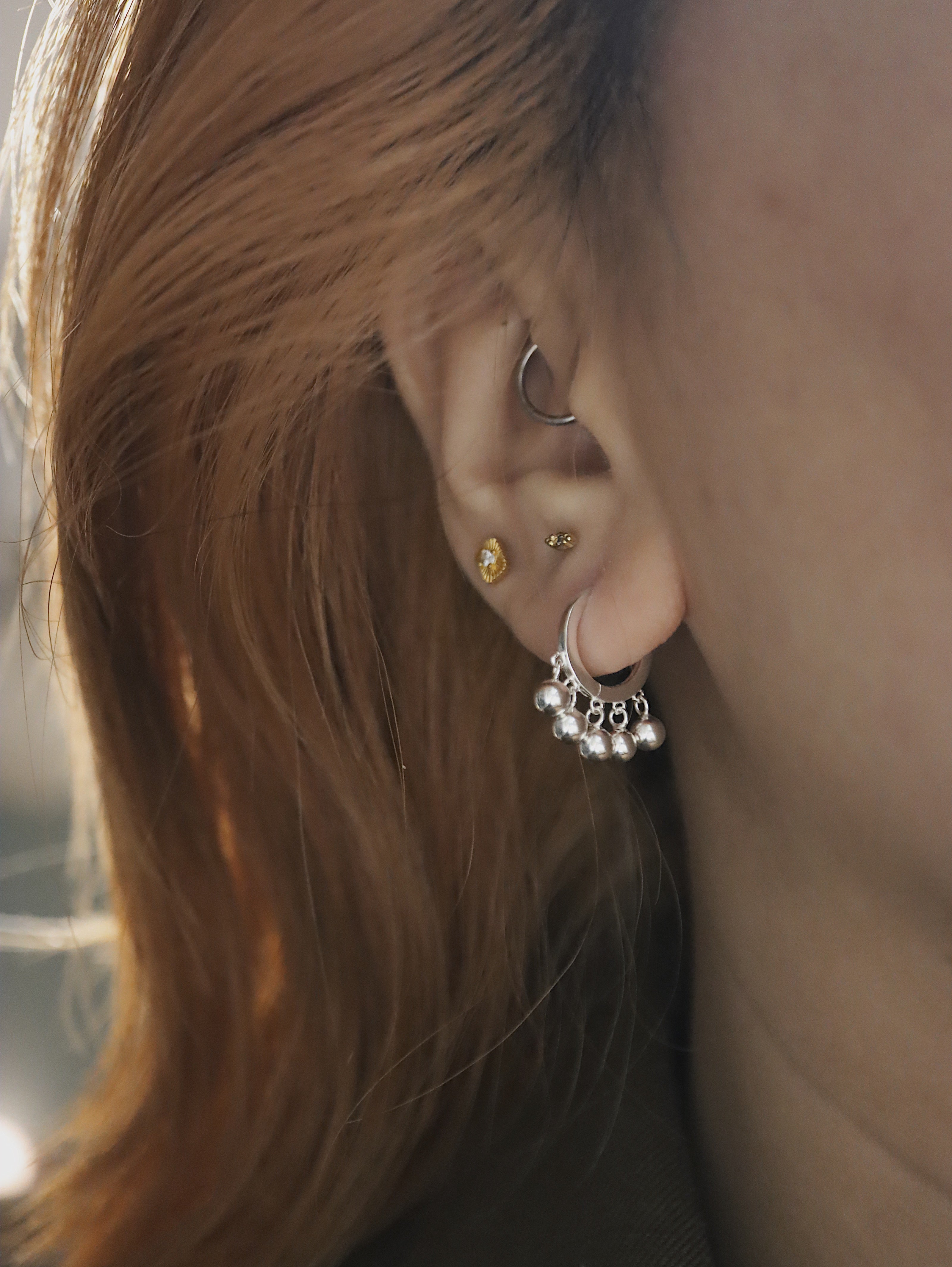 Drop balls 925 silver earrings