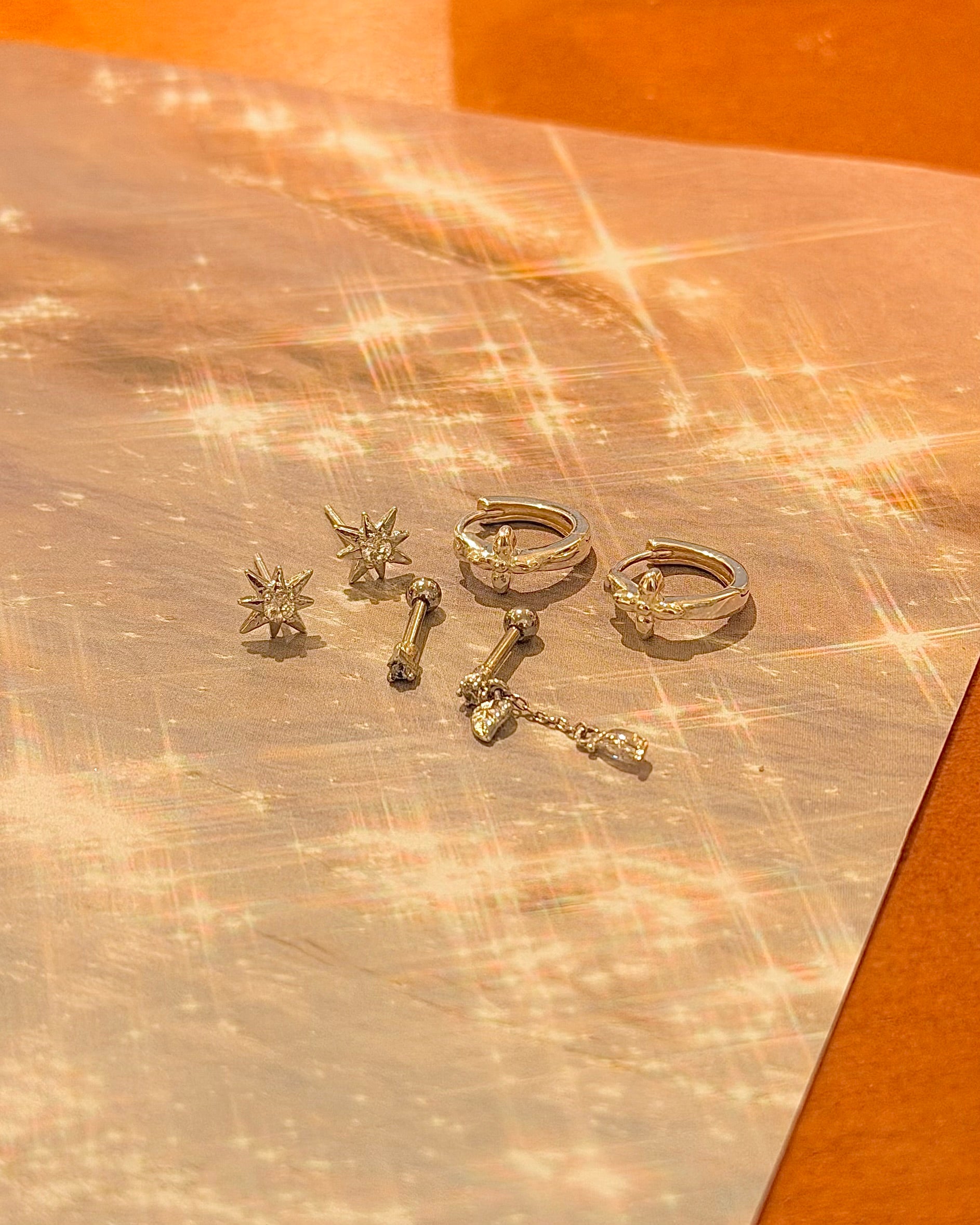 Luxe petal 925 silver hoop earrings