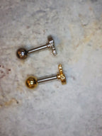 Dewdrop Crown Stud Surgical Steel Piercing (1pc)