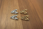 Spiked long heart earrings