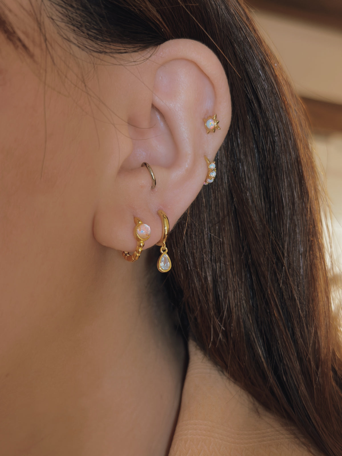 Drop teardrop cz S925 earrings
