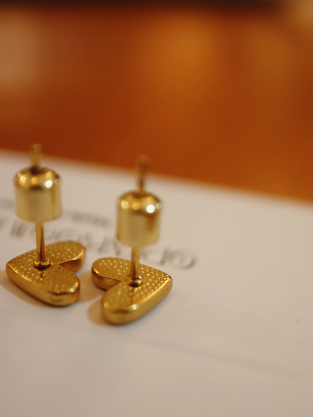 Sparkling heart stainless steel earrings