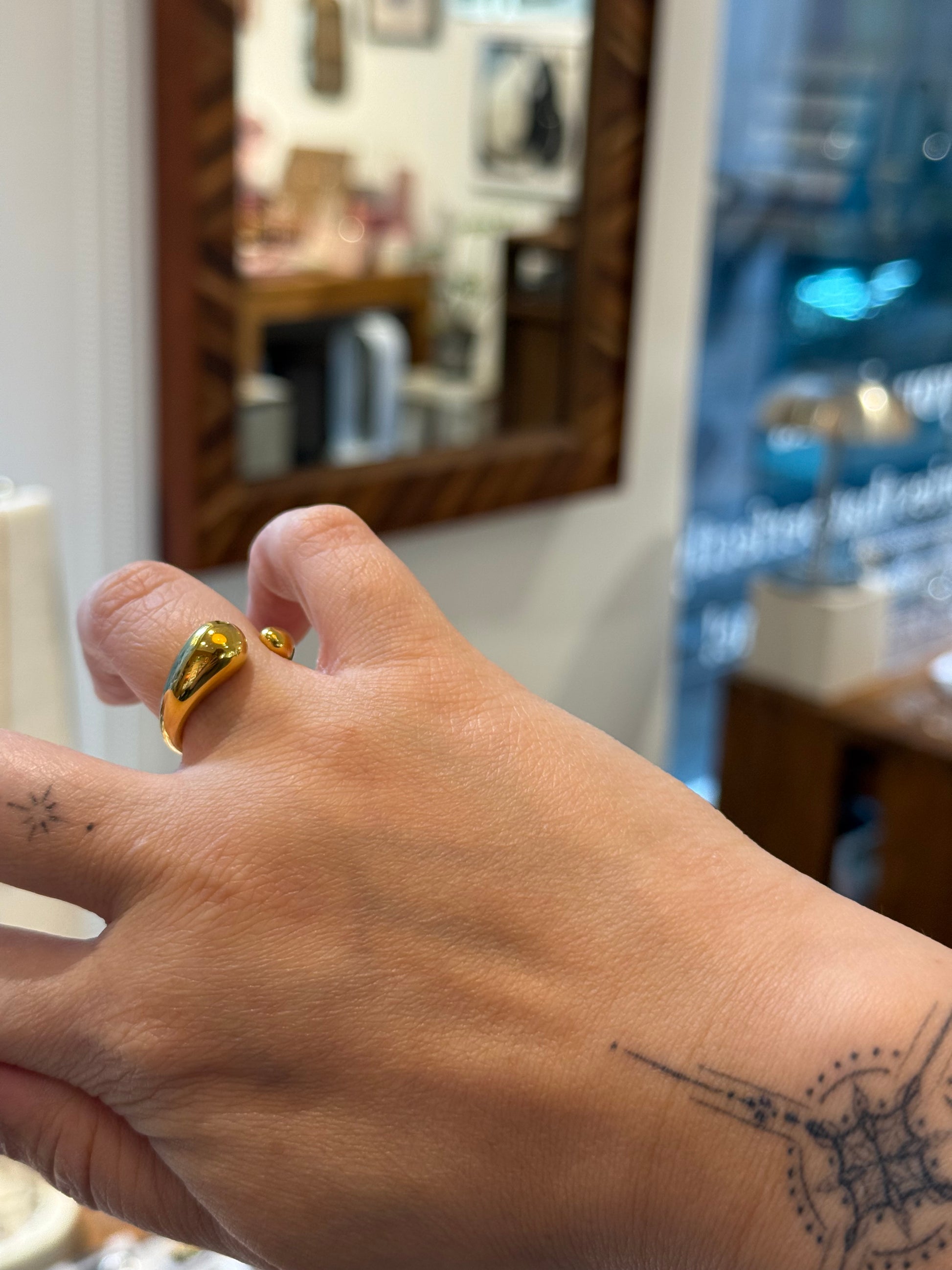 Duo unisex adjustable stainless steel ring