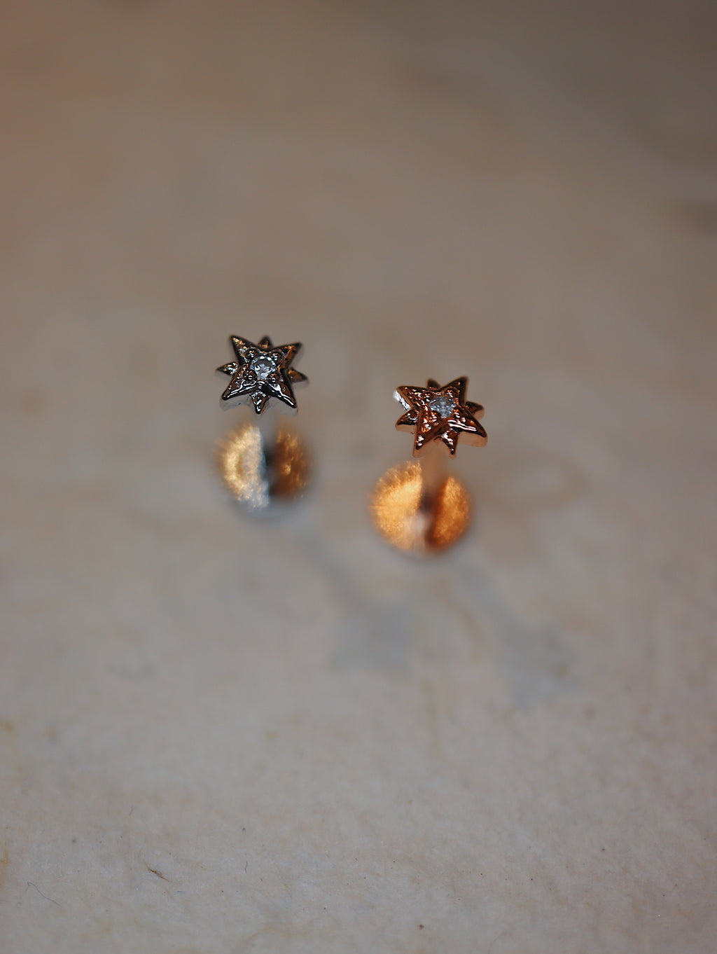 Sparkle cz flat back earring
