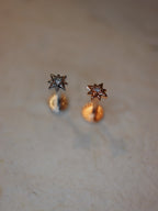 Sparkle cz flat back silver925 earring