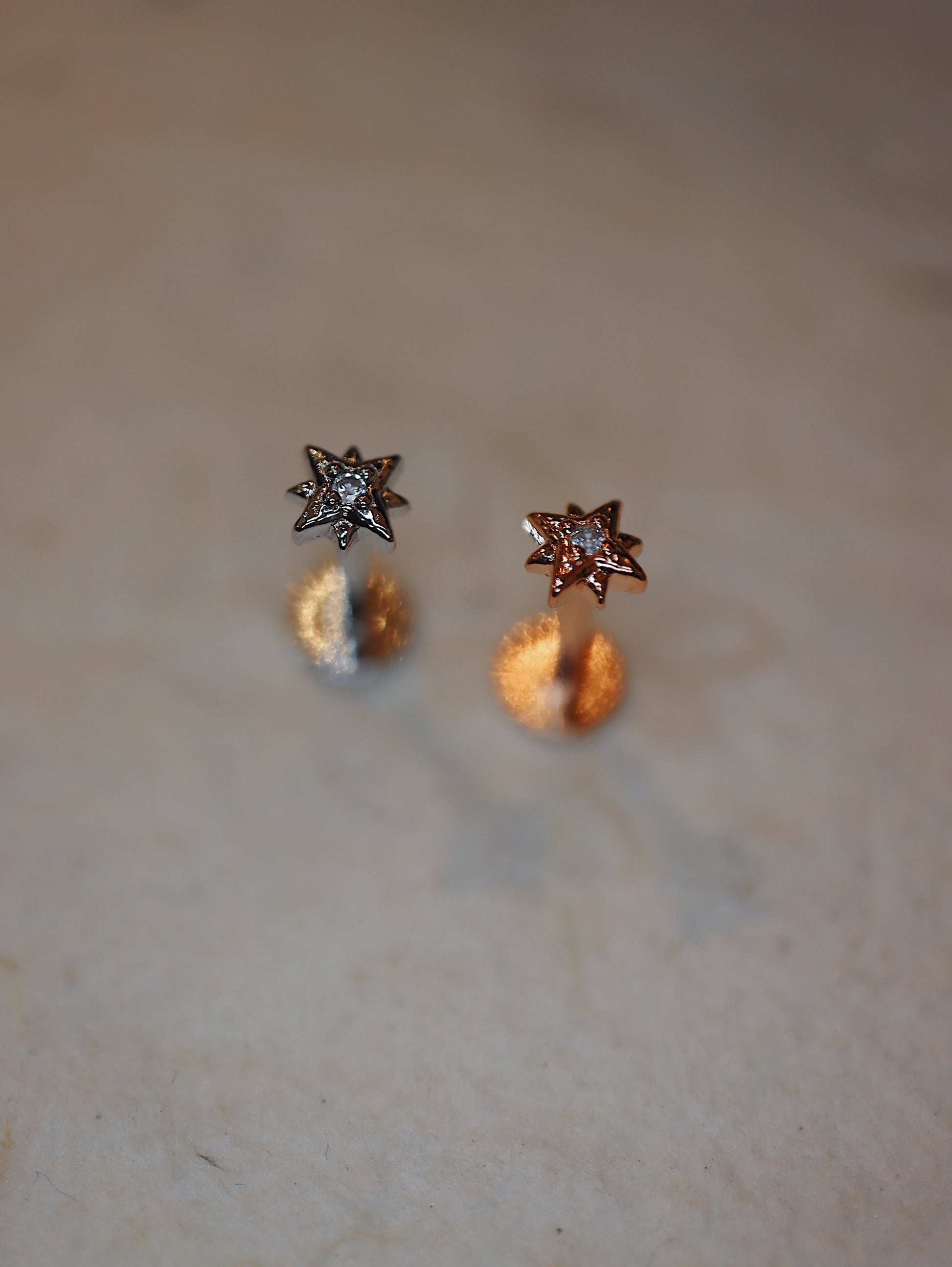 Sparkle cz flat back earring