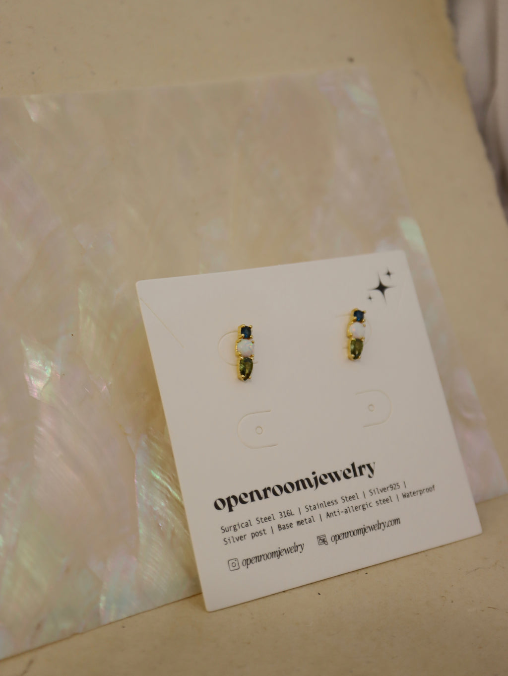 Sapphire Opal Studs Studs Earrings