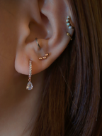Triple heart s925 earrings