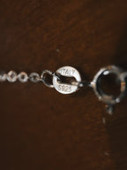 Croissant 925 silver long necklace