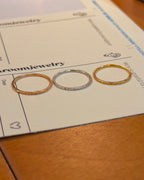 Plain textured 925 silver ring