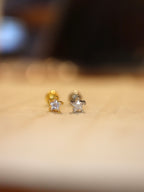 Star cz surgical steel stud piericng earring (1pc)
