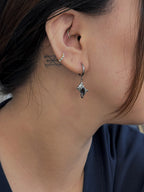 4opal mini s925 hinge earrings