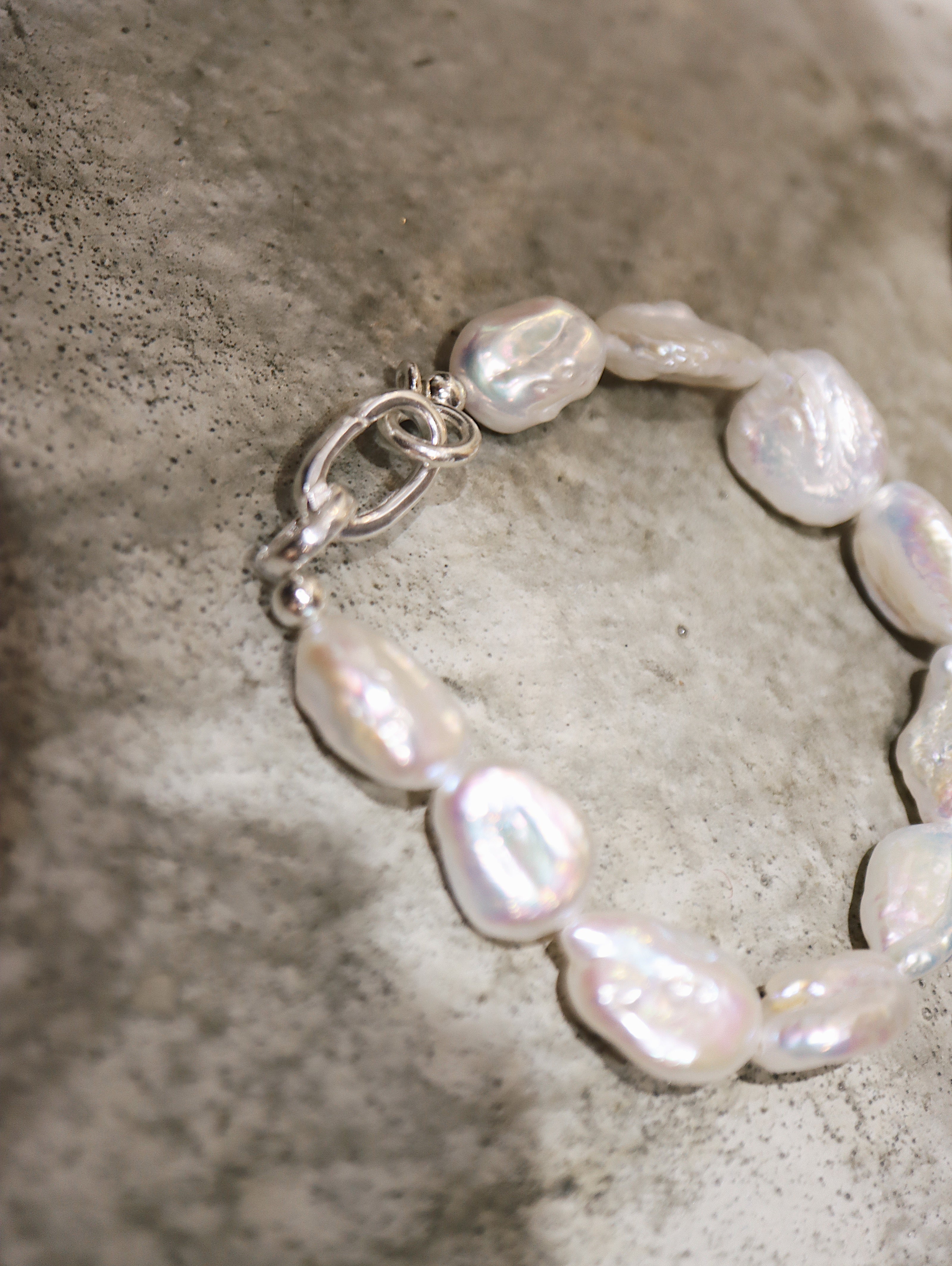Fresh water pearl 925 silver bracelet