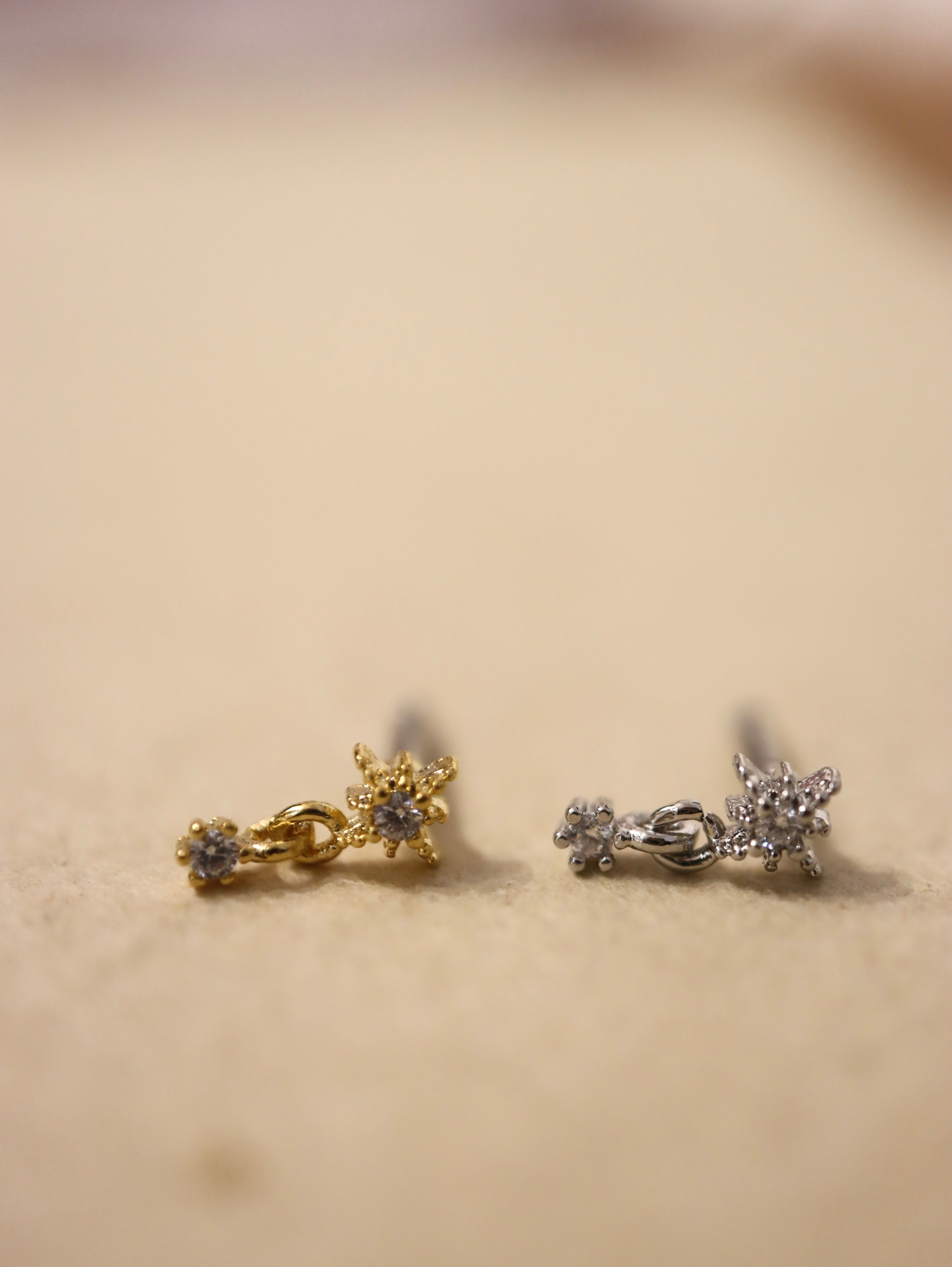 Sparkle drop surgical steel 316L stud piercing