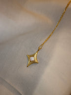 Rhombus Starlet brass necklace