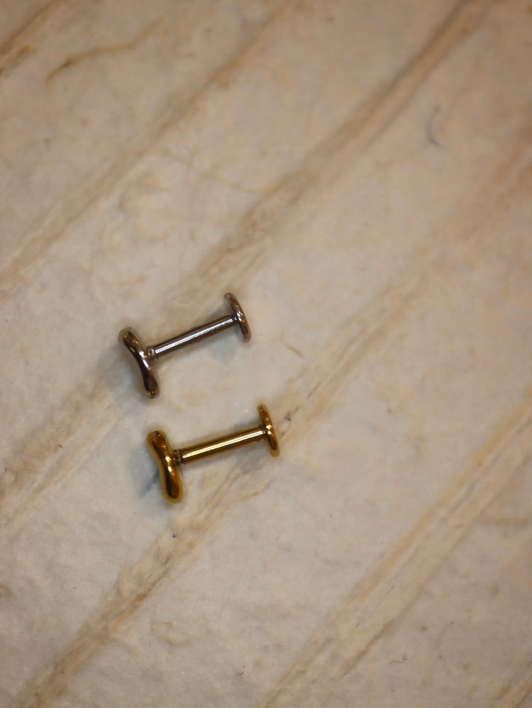 Bean stainless steel labret threadlsss piercing (1pc)