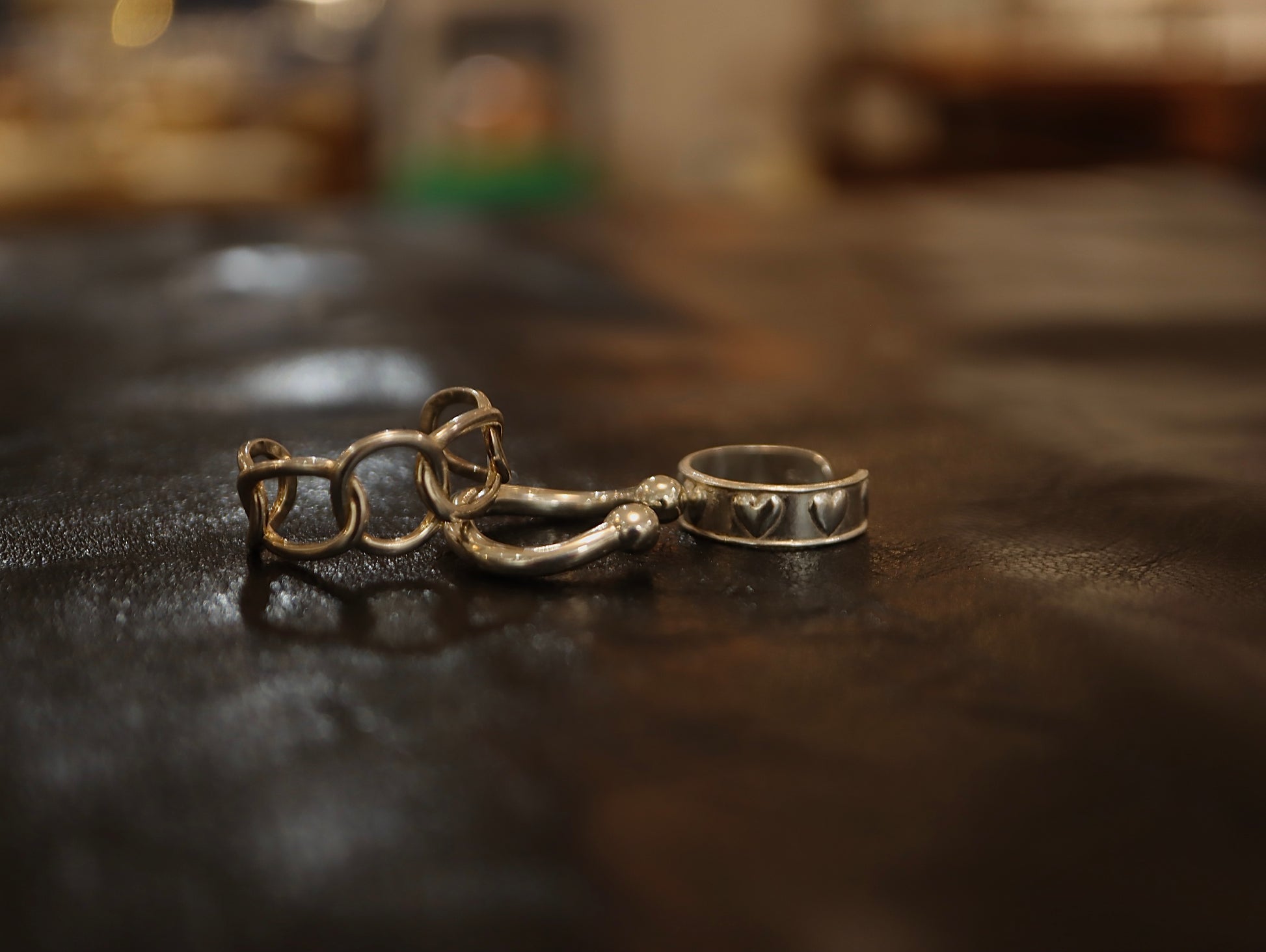 Interlock free size 925 silver ring