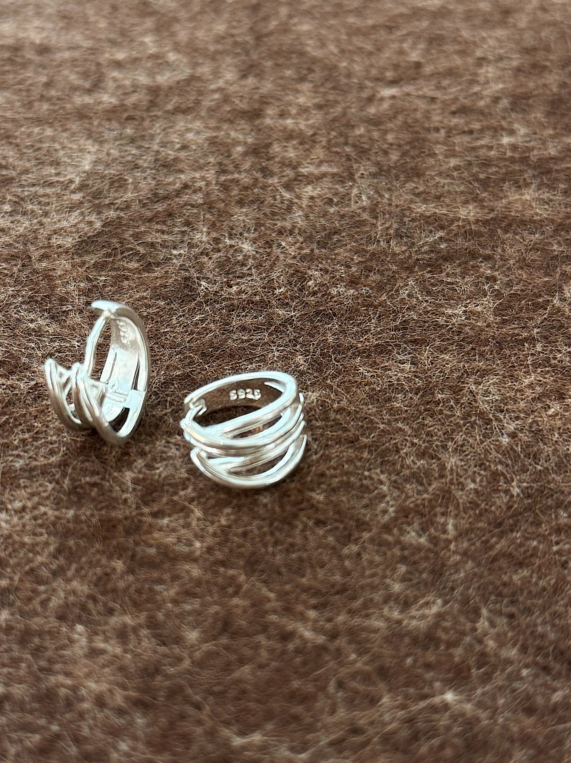 Silver925 arc earrings