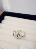 Round twisted 925 silver ring