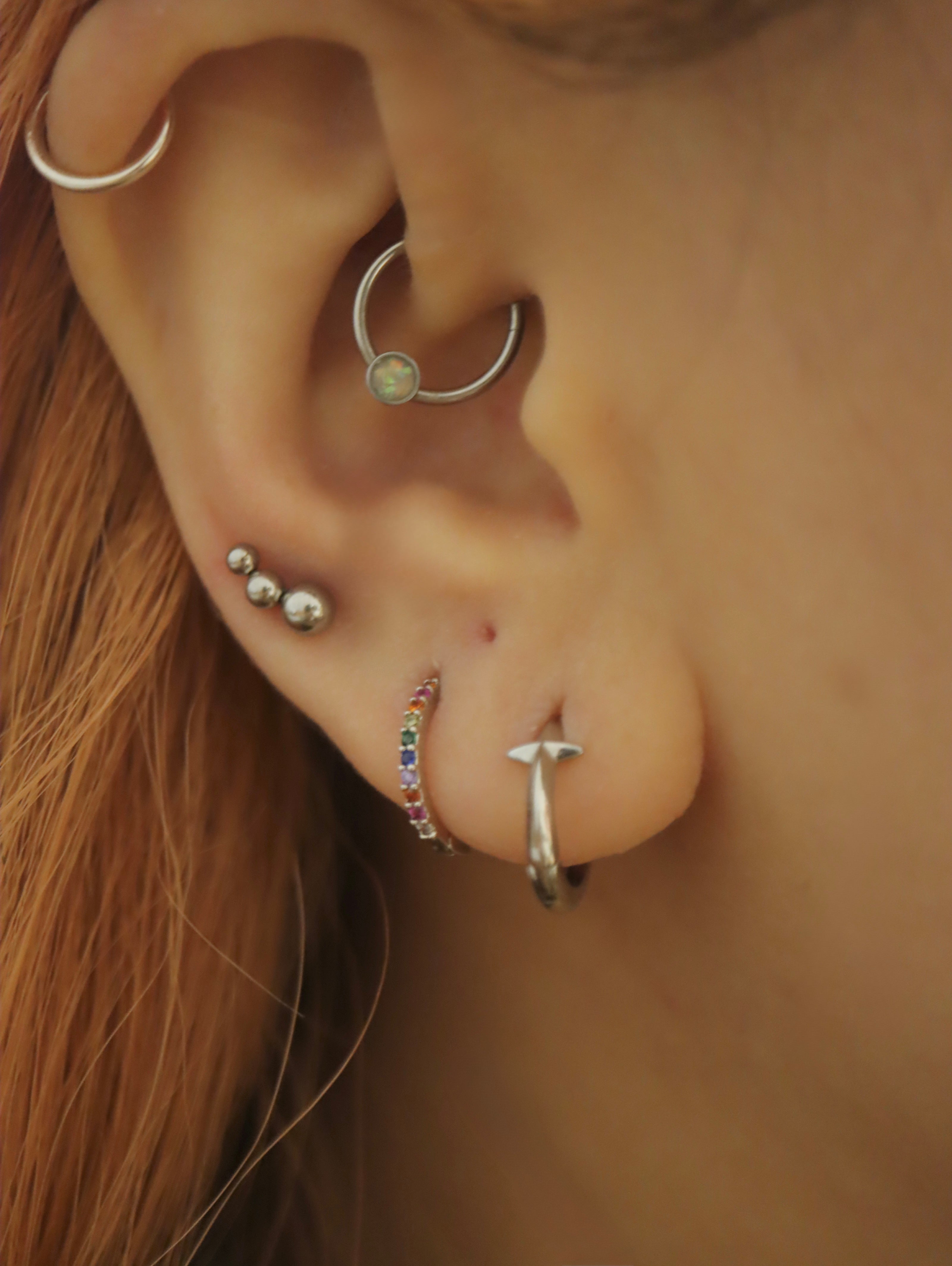 Cross hinged stainless steel earrings