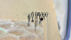 Drop chain cz silver925 earrings