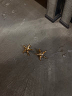 Starfish brass earrings