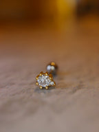 Side Sparkle Stud Piercing Surgical Steel earring (1pc)