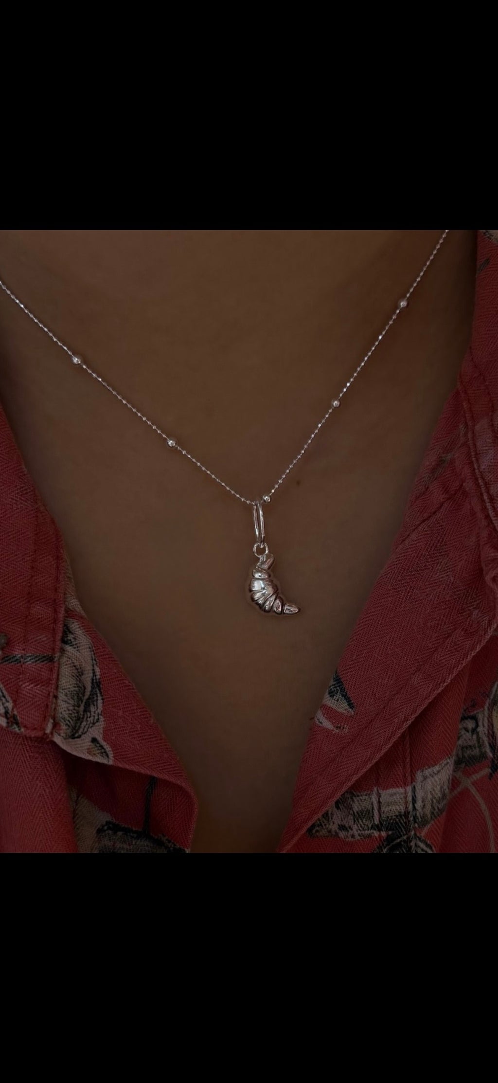 🥐 croissant 925 silver necklace