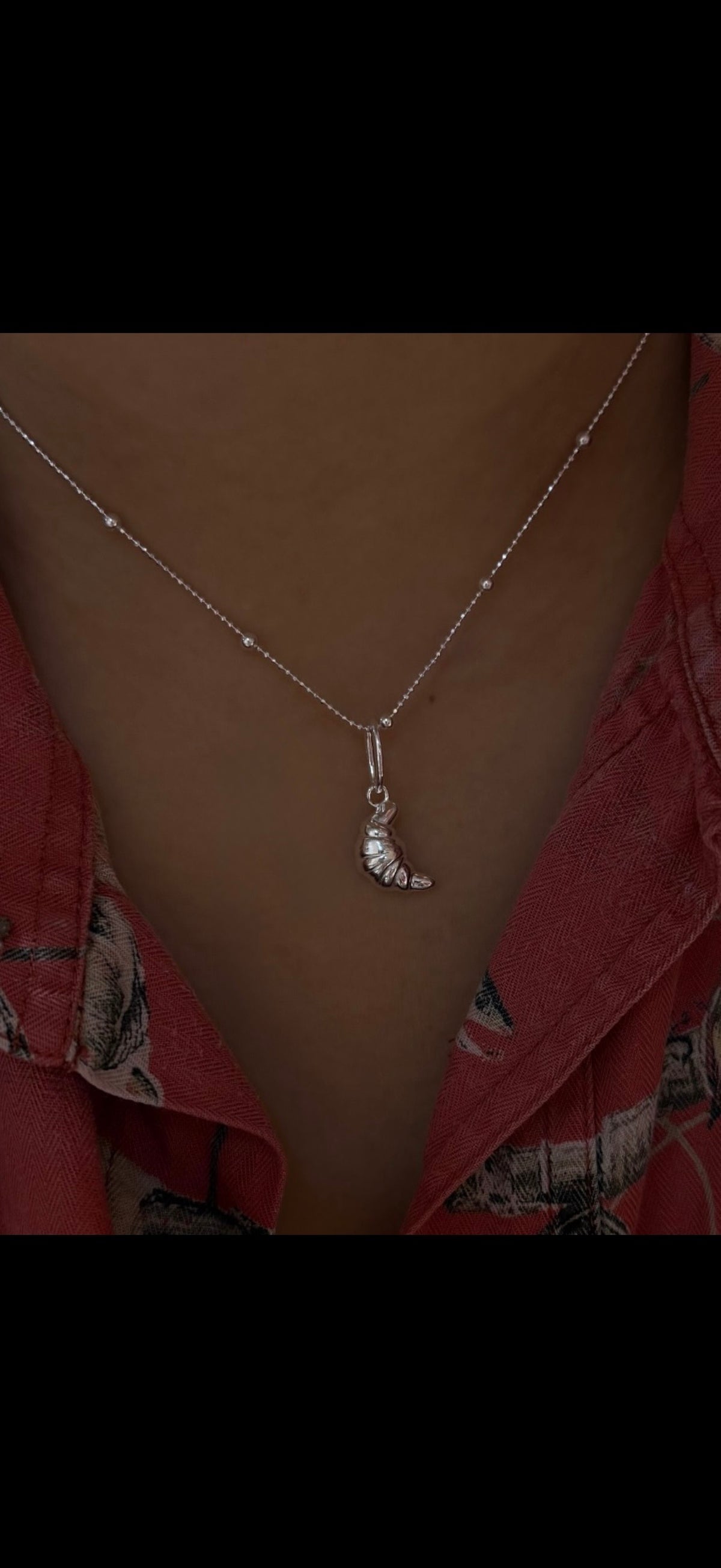 🥐 croissant 925 silver necklace