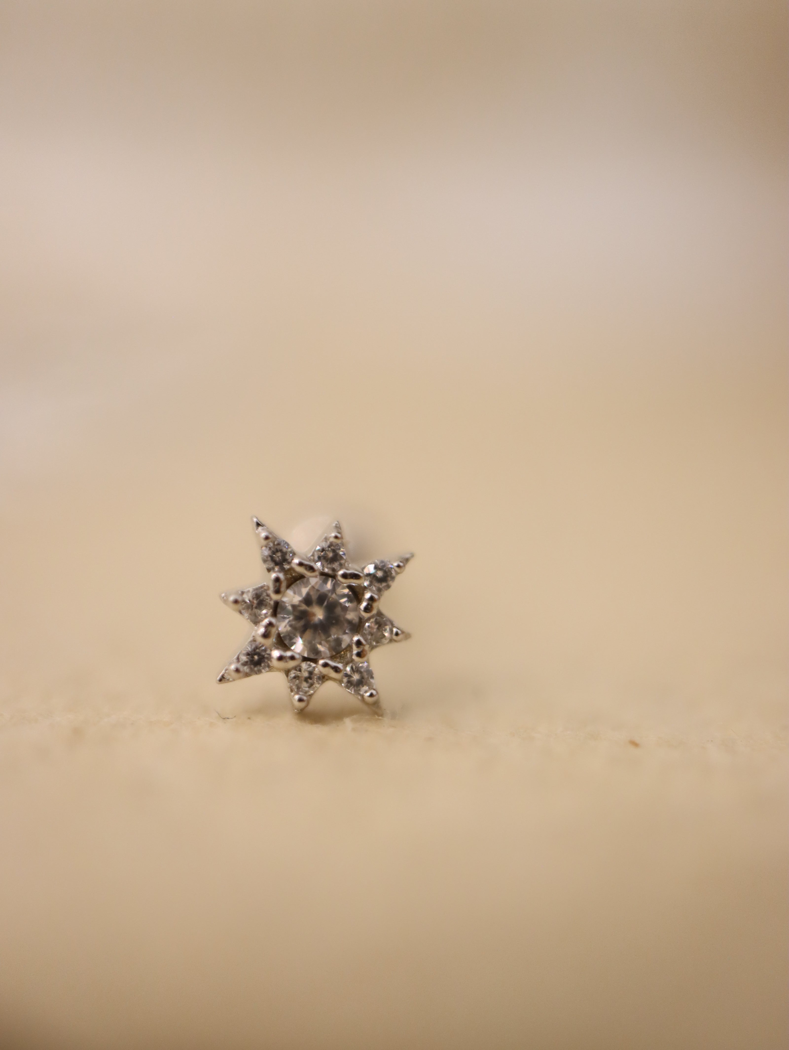 Astral Sparkle 925 Silver Piercing Stud Earring (1pc)
