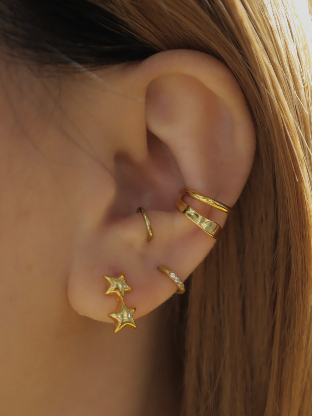Double star earrings