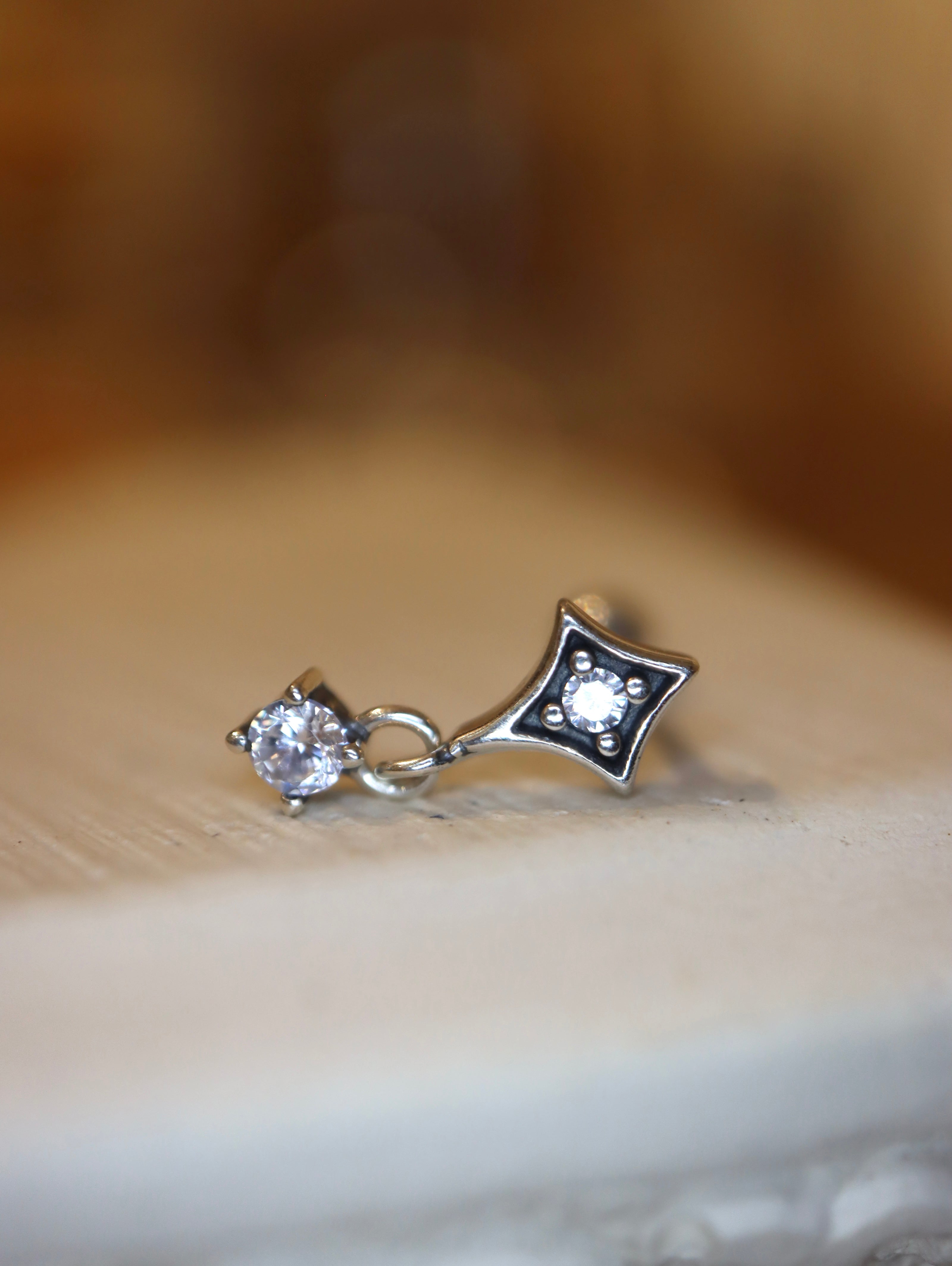Astra Drop Stud 925 silver Piercing Earring (1pc)