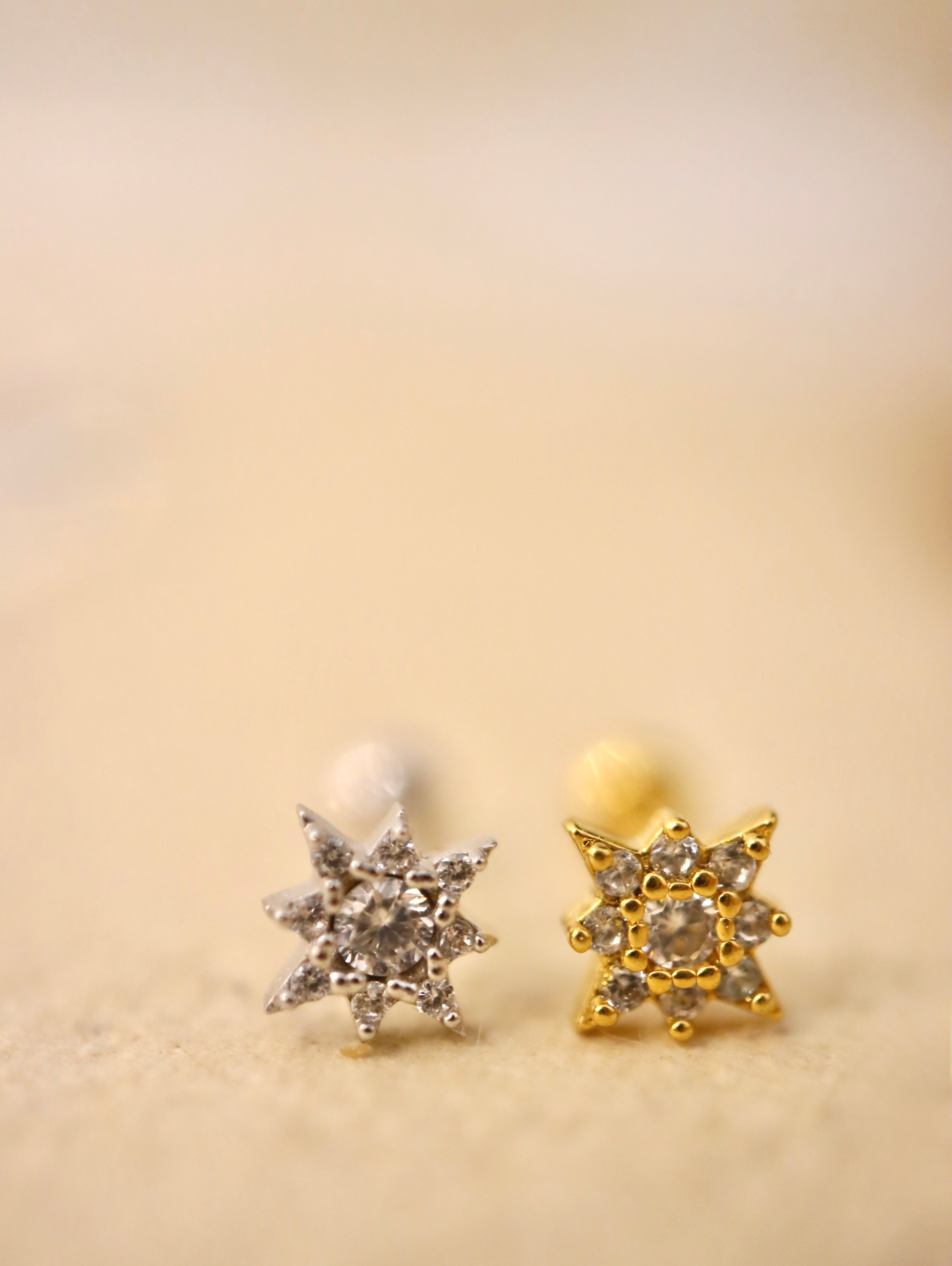 Astral Sparkle 925 Silver Piercing Stud Earring (1pc)