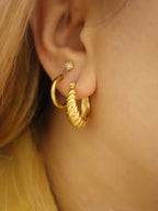Gozo hoop stainless steel earrings