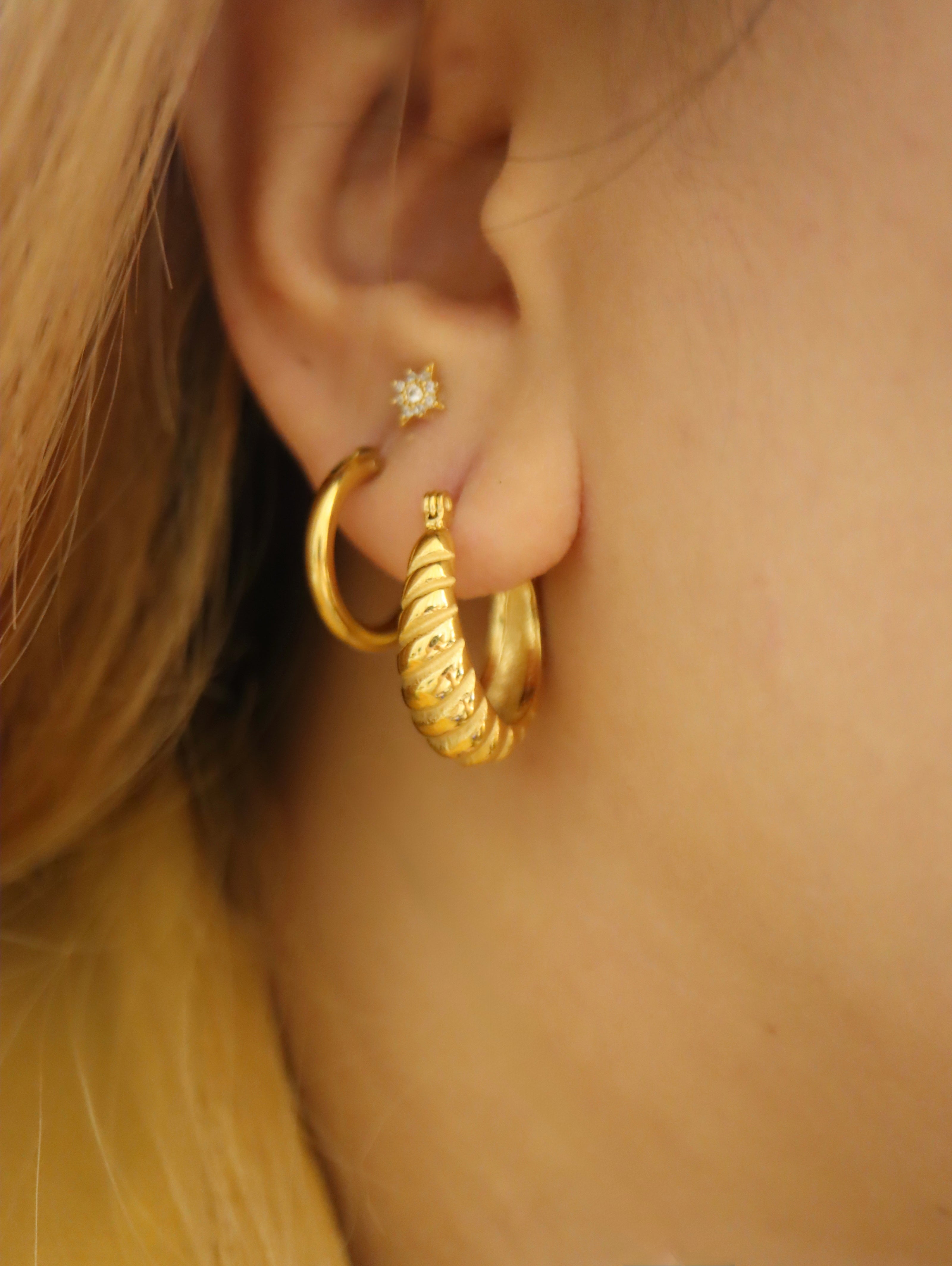 Gozo hoop stainless steel earrings
