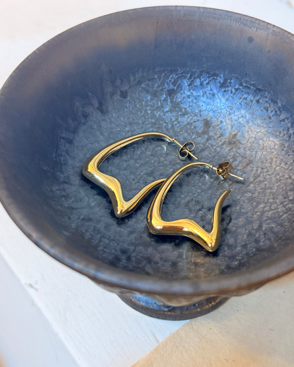 Fluid Gold Stainless steel earrings