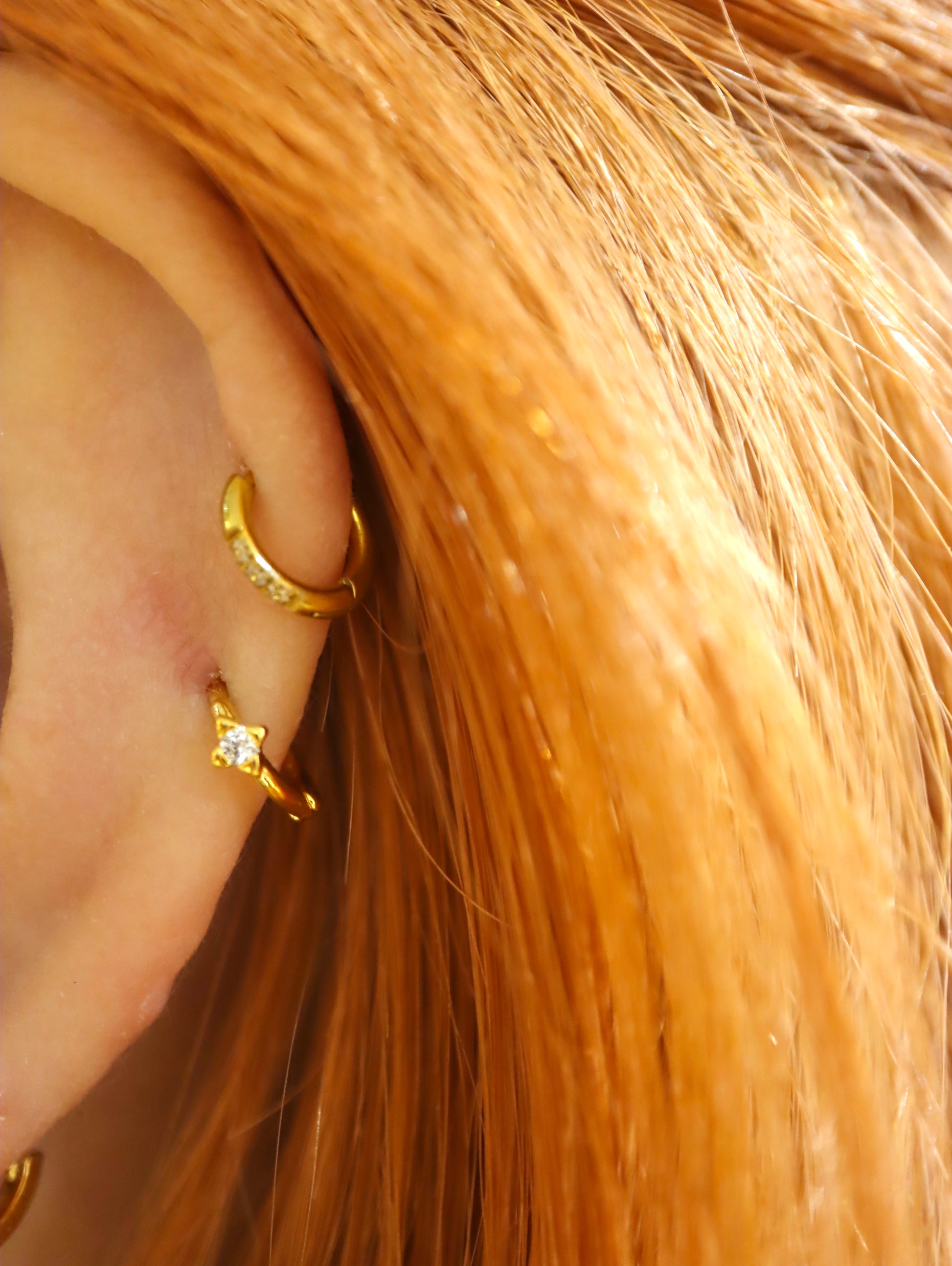 Hinged hoop mini 925 Silver earrings