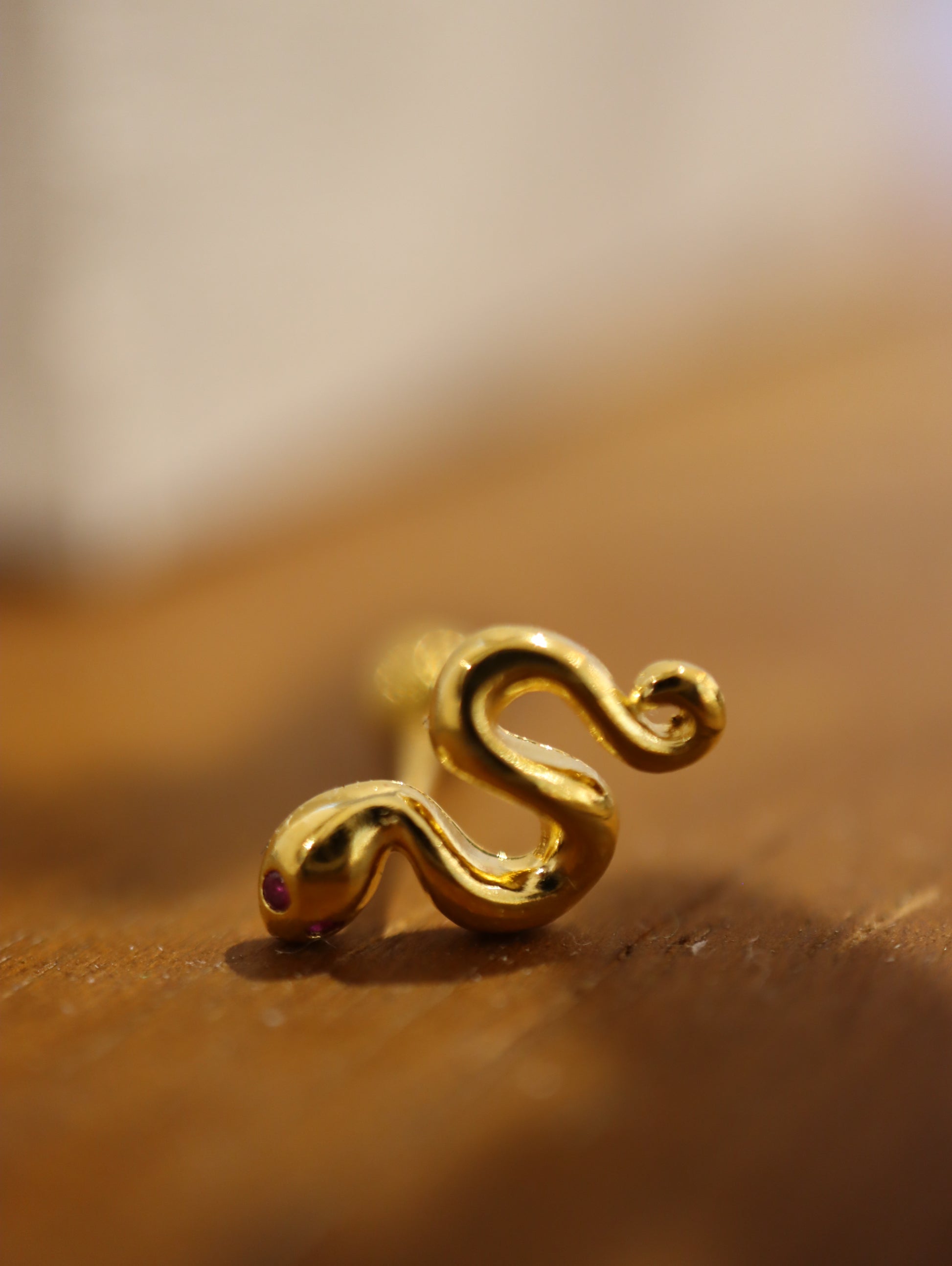 🐍 Silver925 piercing ear stud (1pc)