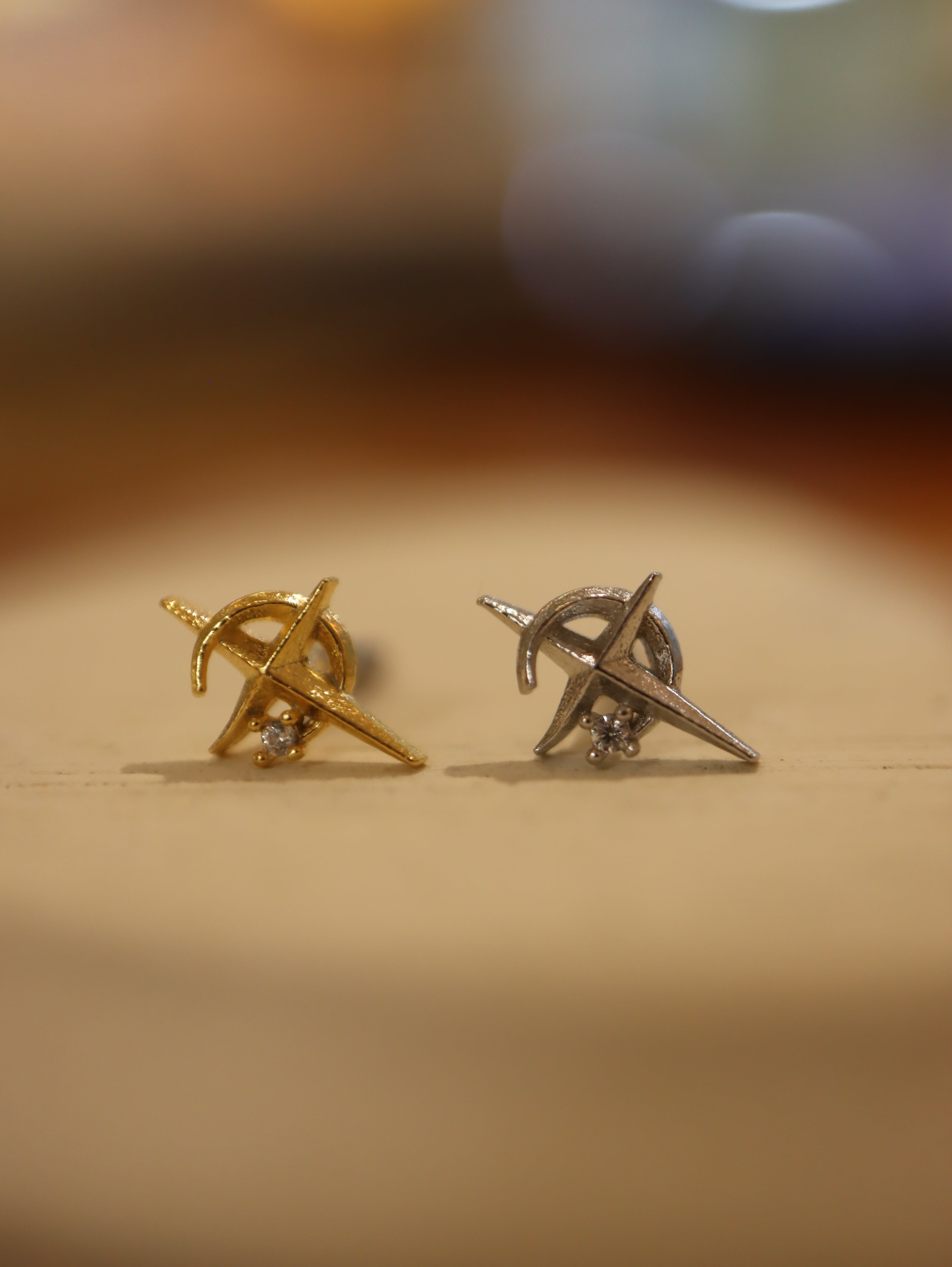 Orbital Cross Stud Surgical Steel Earring (1pc)